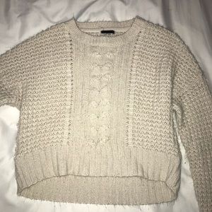 Cream cable knit sweater